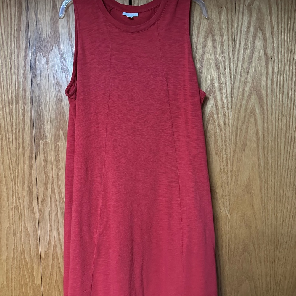 J. Jill Vibrant Coral Sleeveless Midi Dress